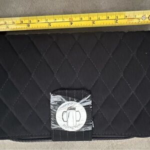 Black Quilted Clutch Turnlock Wallet - NWT